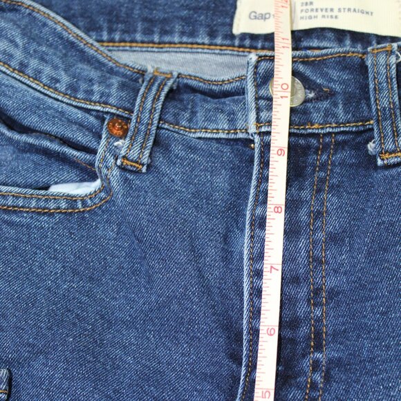 Gap Size 28 Forever Straight High Rise Blue Jeans - Picture 5 of 6